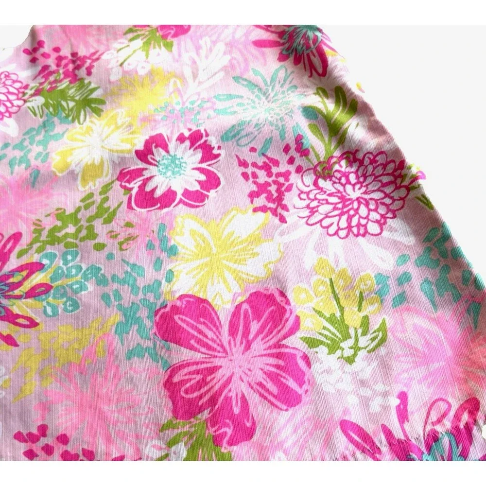 Tommy Bahama Dress Girls Hawaiian Floral Sleeveless Lined Summer Vacation Sz 6